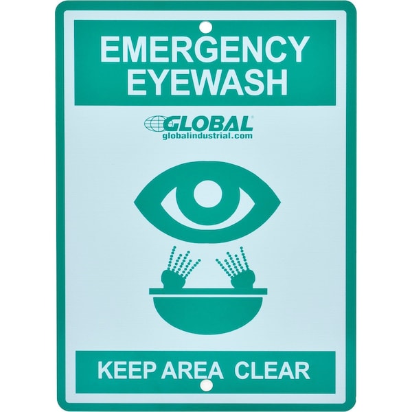 Global Industrial Emergency Eyewash Station Sign, Replacement 708RP545 - main